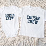 Camiseta Cousin Crew | Crianças Marinhos Camisa-bebê<br><div class="desc">Roupa personalizado impresso personalizado com gráfico "Cousin Crew" ou outro texto personalizado. Use as ferramentas de design para editar as fontes de texto e as cores ou adicionar suas próprias fotos para criar um design de camiseta personalizada. Selecione entre uma grande variedade de t-shirts, camisolas-cisterna e camisas para homens, mulheres,...</div>