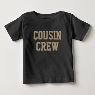 Camiseta Cousin Crew Crianças Marrons Sombreadas