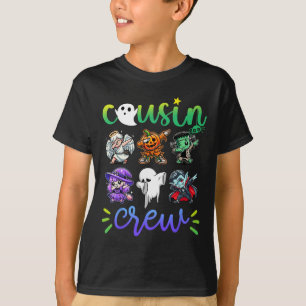 Camiseta Cousin Crew Dabbing Halloween Boys Skeleton Zombie