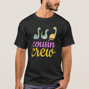 Camiseta Cousin Crew Dino Pajamas Cousin Squad Para Criança