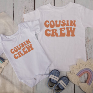 Camiseta Cousin Crew Família Marrom correspondente