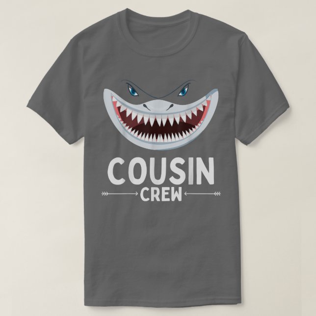 Camiseta Cousin Crew Family Reunion Matching Group Cute Sha (Frente do Design)