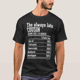 Camiseta Cousin Crew Fata o Couve Sempre Atrasado