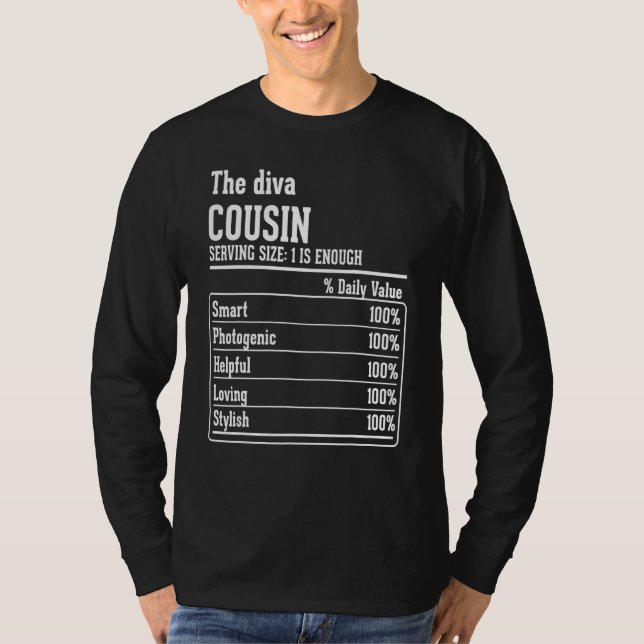 Camiseta Cousin Crew Fatos Nutricionais (Frente)