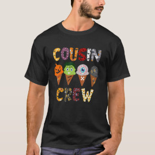 Camiseta Cousin Crew Halloween Sorvete Pumpkin Fac