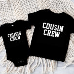 Camiseta Cousin Crew Kids<br><div class="desc">Roupa personalizado impresso personalizado com gráfico "Cousin Crew" ou outro texto personalizado. Use as ferramentas de design para editar as fontes de texto e as cores ou adicionar suas próprias fotos para criar um design de camiseta personalizada. Selecione entre uma grande variedade de t-shirts, camisolas-cisterna e camisas para homens, mulheres,...</div>