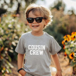 Camiseta Cousin Crew Kids<br><div class="desc">Roupa personalizado impresso personalizado com gráfico "Cousin Crew" ou outro texto personalizado. Use as ferramentas de design para editar as fontes de texto e as cores ou adicionar suas próprias fotos para criar um design de camiseta personalizada. Selecione entre uma grande variedade de t-shirts, camisolas-cisterna e camisas para homens, mulheres,...</div>