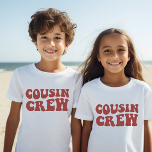 Camiseta Cousin Crew Maroon Combinação de Crianças Famili