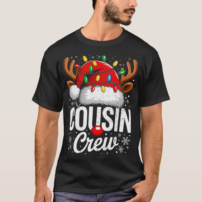 Camiseta Cousin Crew Matching Christmas Pajamas 2025 Family (Frente)