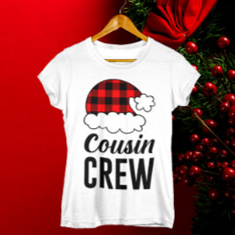 Camiseta Cousin Crew Natal Férias Buffalo Xadrezes Mulheres