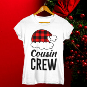 Camiseta Cousin Crew Natal Férias Buffalo Xadrezes Mulheres