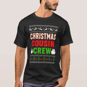 Camiseta Cousin Crew Natal Pijamas Cousin Gifes