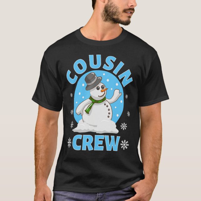 Camiseta Cousin Crew Natal Pijamas Gnomas Feliz Xma (Frente)