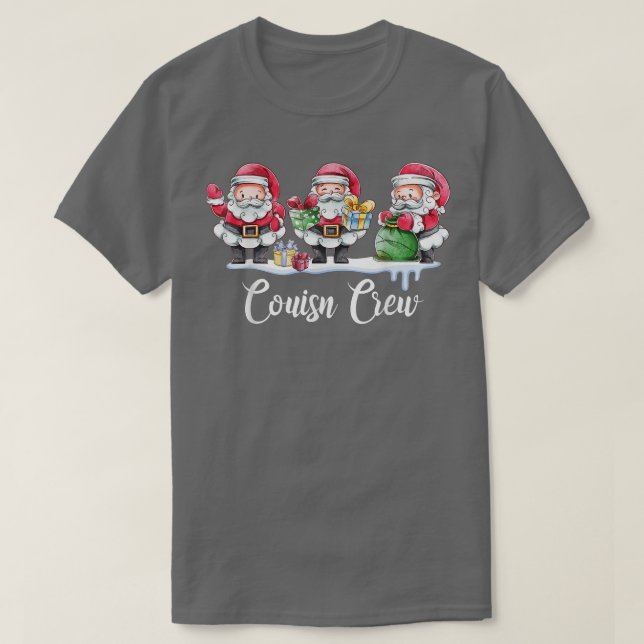 Camiseta Cousin Crew Papais noeis Engraçados Feliz Natal Ho (Frente do Design)