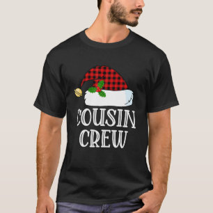 Camiseta Cousin Crew Papais noeis Red Xadrez Xmas Engraçad