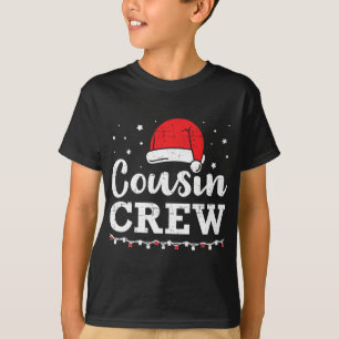 Camiseta Cousin Crew Papais noeis Red Xadrez Xmas Engraçado