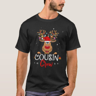 Camiseta Cousin Crew Papais noeis Reindeer Xmas Engraçado N