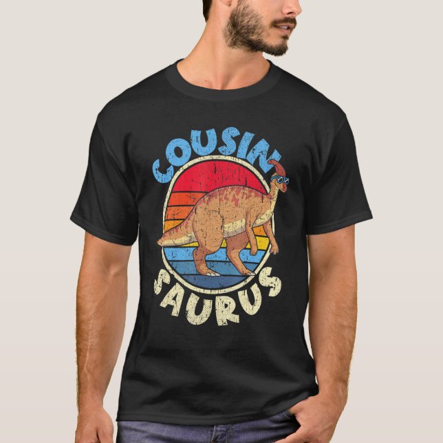 Camiseta Cousin Saurus I Parasaurolophus I Family Match (Frente)