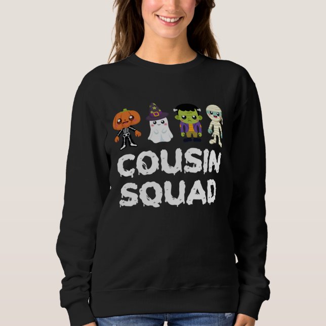 Camiseta Cousin Squad Crew Boys Girls Kids Halloween Matchi (Frente)