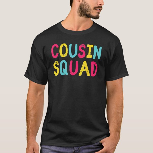 Camiseta Cousin Squad Crew Family Matching Group Adult Kids (Frente)