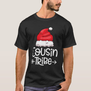 Camiseta Cousin Tribe Natal Santa Hat Xmas Matando