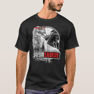 Camiseta Cousinsaurus Para Meninos T-Rex Primo Dinossauro