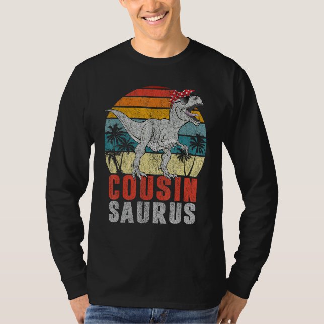 Camiseta Cousinsaurus T Rex Dinossaur Primo Saurus Família  (Frente)