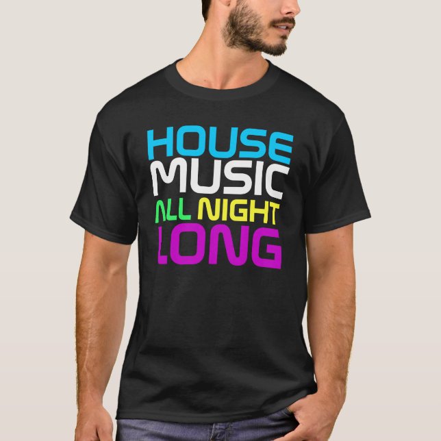 Camiseta Couture de Interknit - música da casa toda a noite (Frente)