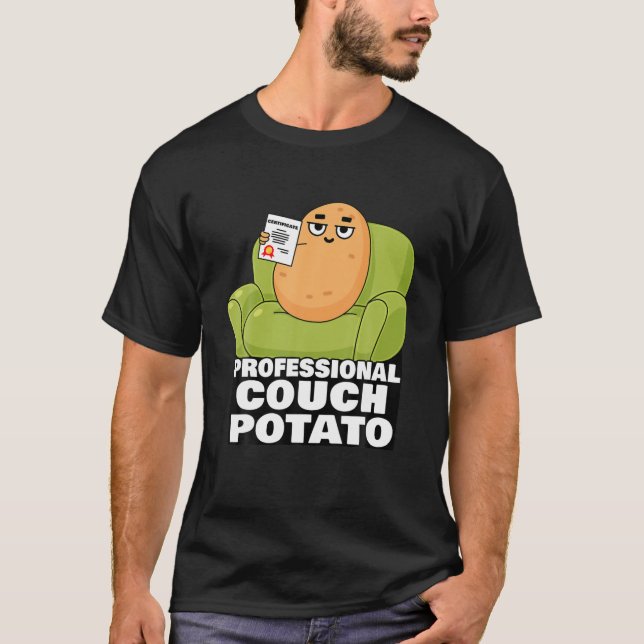 Camiseta Couve profissional, batata preguiçosa, presente, n (Frente)