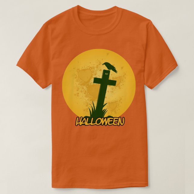 Camiseta cova de Halloween (Frente do Design)