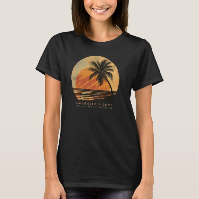 Camiseta Cove Beach Tortola, Virgem Britânica, de Smuggler (Frente)