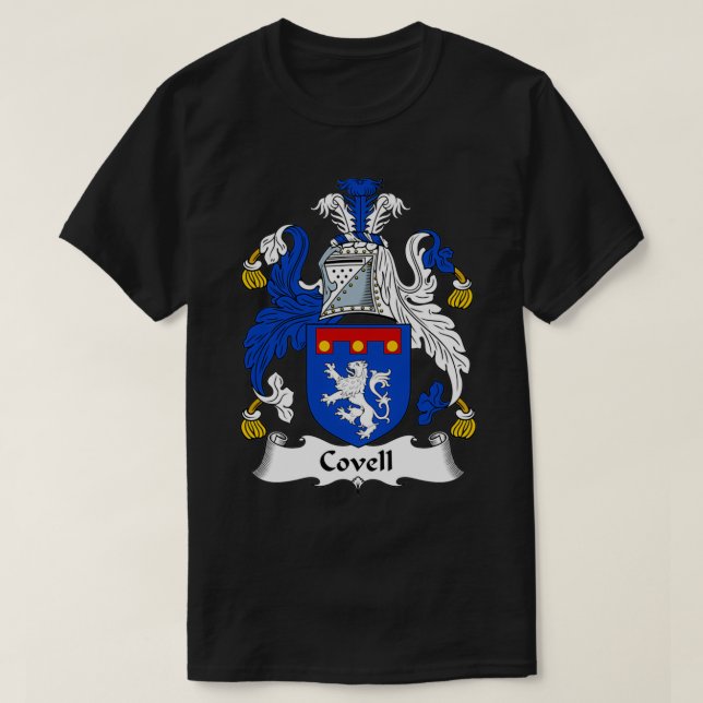 Camiseta Covell Casaco da Guarda Familiar de Armas (Frente do Design)