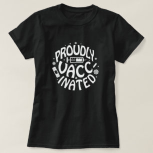 Camiseta Covid- 19 Coronavírus Branco Profundamente Vacinad