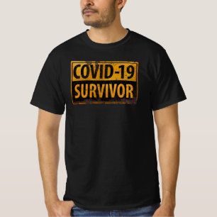 Camiseta COVID-19 SOBREVIVENTE - Sinal de aparência de met