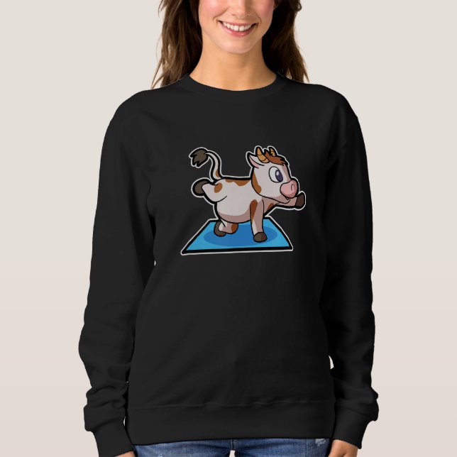 Camiseta Cow Calf Yoga Poses Sport Gymnastics Ohm Heartbeat (Frente)