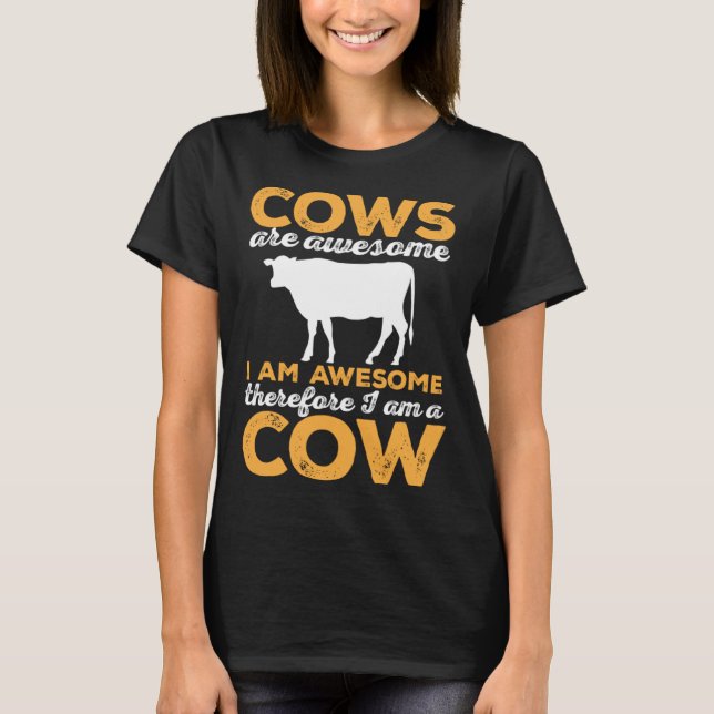 Camiseta Cow Farm Animals Cows are Awesome (Frente)