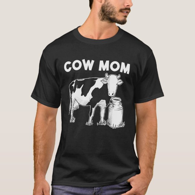 Camiseta Cow  For Mom Mother Bull Heifer Herd Farm Animal (Frente)