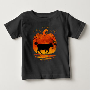 CAMISETA COW HALLOWEEN COSTUME COSTUME PUMPKIN FALL SEASEN