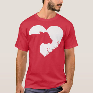 Camiseta Cow Heart Love It Farm Animal Farmer Farming Cattl