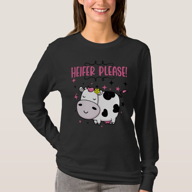 Camiseta Cow  Heifer Please Baby Little Girl Outfit Kids To (Frente)