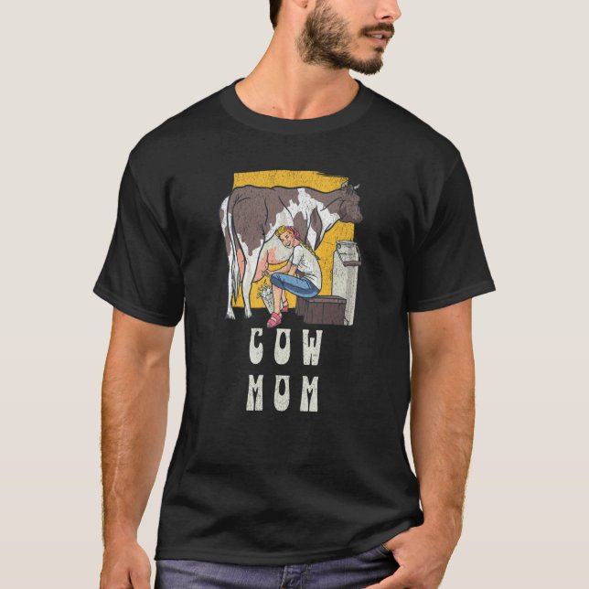 Camiseta Cow Mom Farmer Scottish Highland Cows Cowgirl Boy (Frente)