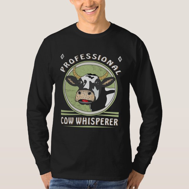 Camiseta Cow Professional Cow Whisperer Farmers Cows (Frente)