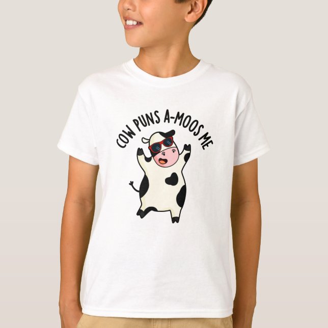 Camiseta Cow Puns Amoos Me Engraçado Cow Pun (Frente)