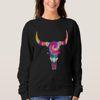 Camiseta Cow Skull Tie Dye Watercolor Cow Fan  Farm Animal