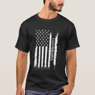 Camiseta Cowabunga Estados Unidos Desgastado com Bandeira d