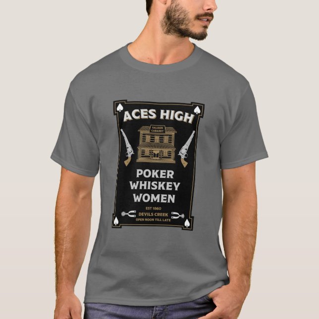 Camiseta Cowboy American Frontier Saloon (Frente)