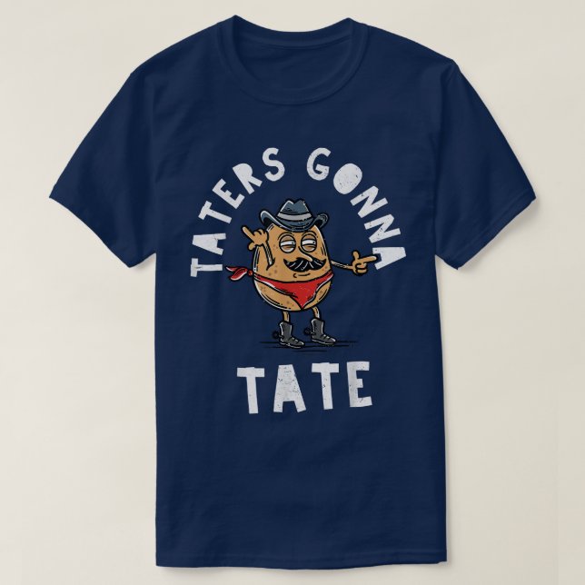 Camiseta Cowboy Batata de bigode Vai Testar Engraçado (Frente do Design)