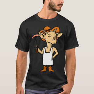 Camiseta Cowboy Billy Goat Barbecue Chef Mascot padaria 8º