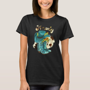 Camiseta Cowboy Boot Leopard Sunflower Vamos Go Girls Weste