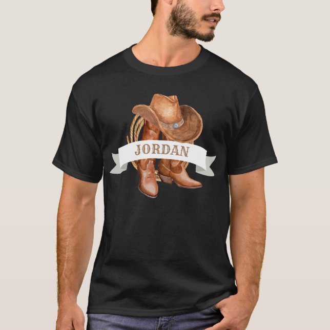 Camiseta Cowboy Boots, Hat e Lasso (Frente)